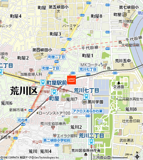 まいばすけっと京成町屋駅北店付近の地図